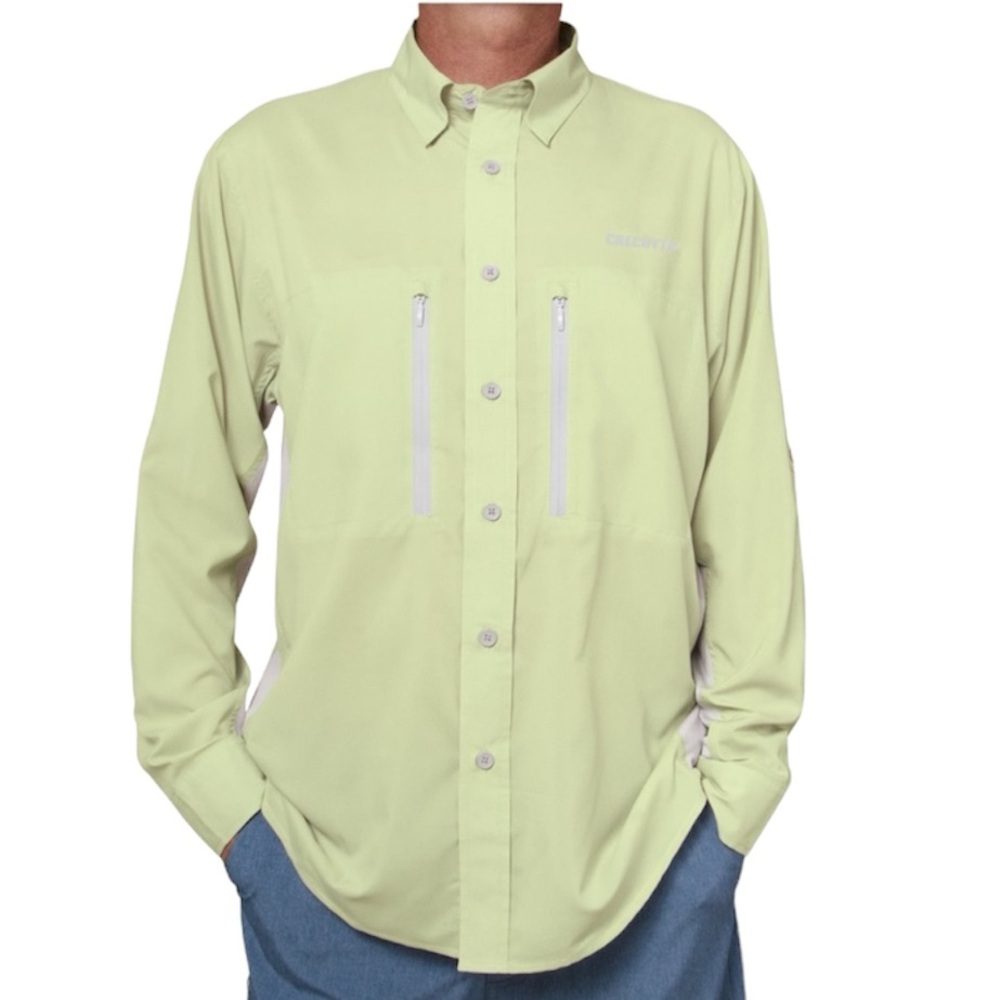 Calcutta‎ Long Sleeve Performance Fishing Shirt Light Green Size 2XL NWT/NEW